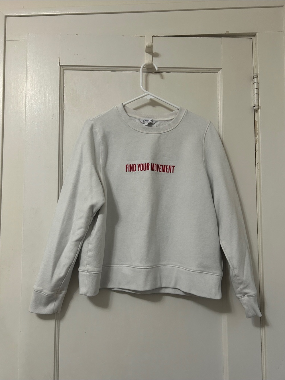 Athleta White Crewneck Sweatshirt - Size Large